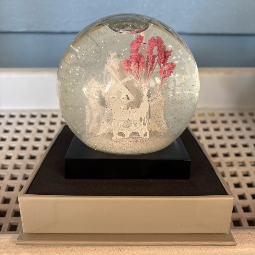 Spring Cafe Snow Globe